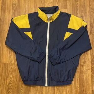 Vintage 90s High Five Windbreaker Jacket Adult‎ Large Michigan Colorway
